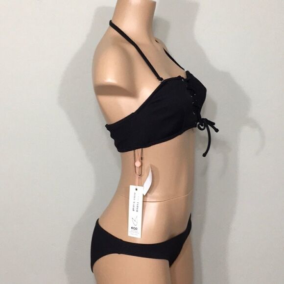 MINKPINK ribbed lace up bikini. NWT - Picture 5 of 8